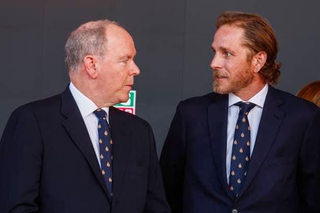 Prince Albert II of Monaco, Andrea Casiraghi, F1 Grand Prix of Monaco at Circuit de Monaco on May 25, 2025 in Monte-Carlo, Monaco. (Photo by HOCH ZWEI) Monte-Carlo Monaco