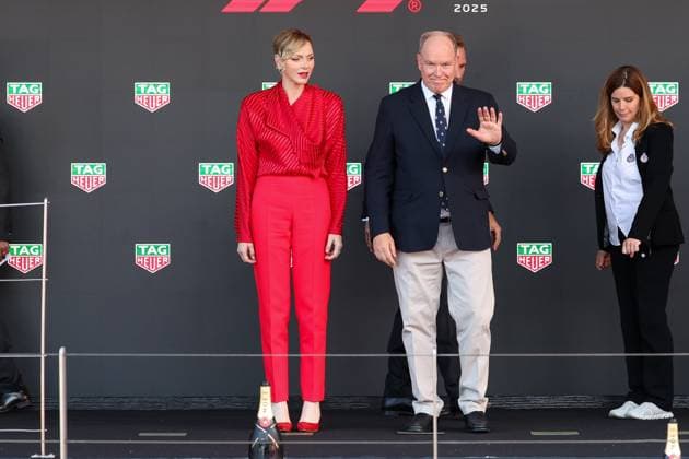 Charlene Lynette Grimaldi, Fuerstin von Monaco und Fuerst von Monaco Albert II, Rennen, Grosser Preis von Monaco, Motorsport, Herren, Formel 1, 25.05.2025 Monte Carlo Monaco MCO