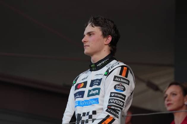 Formel 1 Grand Prix Monaco 2025 25.05.2025, Circuit de Monaco, Monte Carlo, Formel 1 Grand Prix Monaco 2025 ,im Bild Podium: Sieger Lando Norris (GBR), McLaren F1 Team, 2.Platz für Charles Leclerc (MCO), Scuderia Ferrari HP, 3.Platz für Oscar Piastri (AUS)