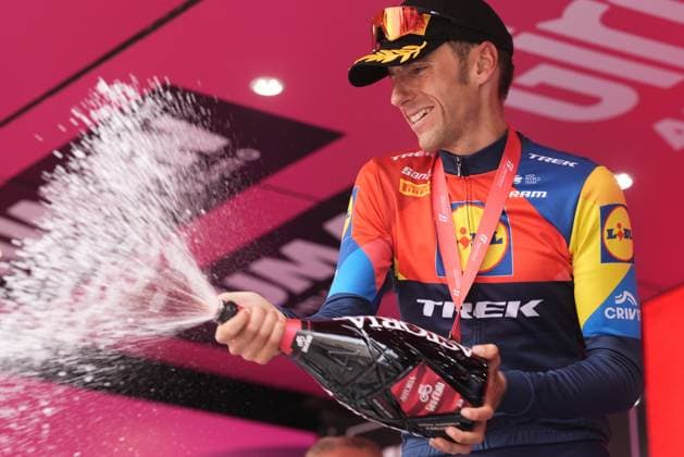 Verona Quintanilla Carlos of Lidl-Trek, stage winner, during the stage 15 of the Giro d™Italia from Fiume Veneto to Asiago, Italy - Sunday, May 25, 2025. - cycling.  Copyright: xMassimoxPaolone LaPressex