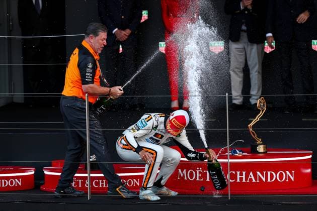 Lando Norris of Great Britain and McLaren , Race, F1 Monaco Grand Prix, am 25. May 2025 in Monte-Carlo, Monaco. (Foto von Diogo Cardoso DeFodi Images) Lando Norris of Great Britain and McLaren , Race, F1 Monaco Grand Prix, Monaco on May 25, 2025 in Monte-Carlo, Monaco. (Photo by Diogo Cardoso DeFodi Images)