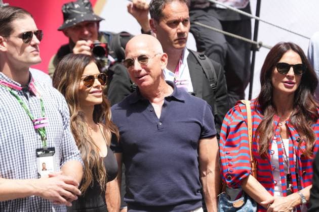 Formel 1 Grand Prix Monaco 2025 25.05.2025, Circuit de Monaco, Monte Carlo, Formel 1 Grand Prix Monaco 2025 ,im Bild Amazon Gründer Jeffrey Preston Jeff Bezos mit Partnerin Lauren Sanchez