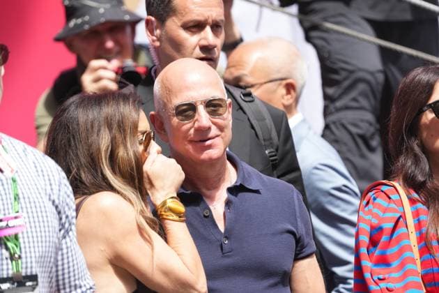 Formel 1 Grand Prix Monaco 2025 25.05.2025, Circuit de Monaco, Monte Carlo, Formel 1 Grand Prix Monaco 2025 ,im Bild Amazon Gründer Jeffrey Preston Jeff Bezos mit Partnerin Lauren Sanchez
