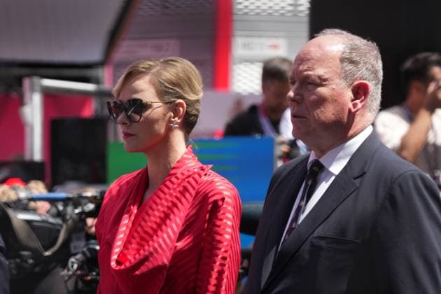 Formel 1 Grand Prix Monaco 2025 25.05.2025, Circuit de Monaco, Monte Carlo, Formel 1 Grand Prix Monaco 2025 ,im Bild Charlene Lynette Grimaldi, Fürstin von Monaco mit Ehemann Albert II., Fürst von Monaco.