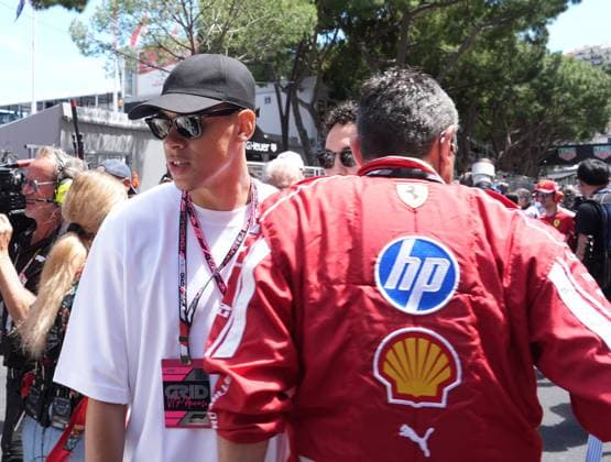 Formel 1 Grand Prix Monaco 2025 25.05.2025, Circuit de Monaco, Monte Carlo, Formel 1 Grand Prix Monaco 2025 ,im Bild Fussballer Jamal Musiala (Bayern München), Fussballer Alphonso Davies (Bayern München)