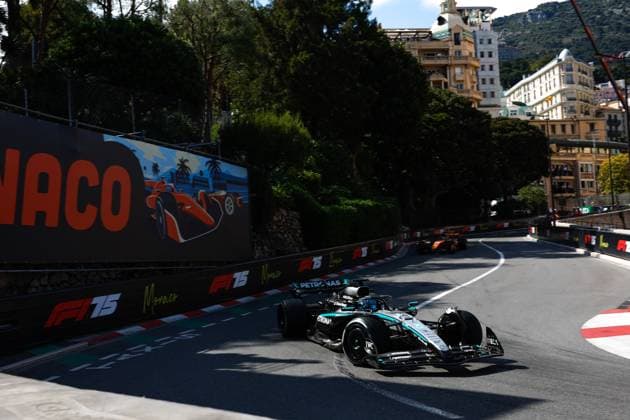 63 George Russell (GBR, Mercedes-AMG Petronas F1 Team), F1 Grand Prix of Monaco at Circuit de Monaco on May 25, 2025 in Monte-Carlo, Monaco. (Photo by HOCH ZWEI) Monte-Carlo Monaco