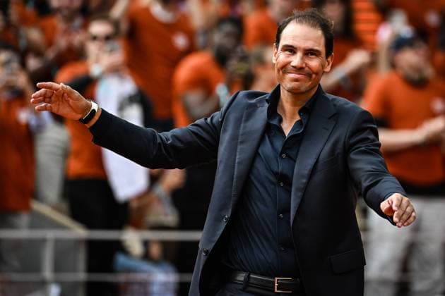 Tennis, French Open, Rafael Nadal wird mit Abschiedszeremonie geehrt May 25, 2025, Paris, France, France: Former Spanish player Rafael NADAL during a ceremony honouring his career during the Roland-Garros 2025, French Open 2025, Grand Slam tennis tournament at Roland-Garros Stadium on May 25, 2025 in Paris, France. Paris France - ZUMAm308 20250525_zsp_m308_038 Copyright: xMatthieuxMirvillex