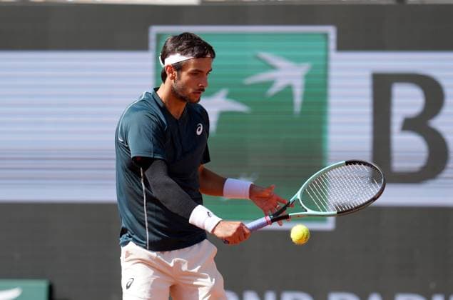 TENNIS - French Open 2025 PARIS,FRANCE,25.MAY.25 - TENNIS - ATP, Tennis Herren World Tour, French Open, Roland Garros, Grand Slam. Image shows Lorenzo Musetti (ITA).  GEPAxpictures xMichaelxRiedler