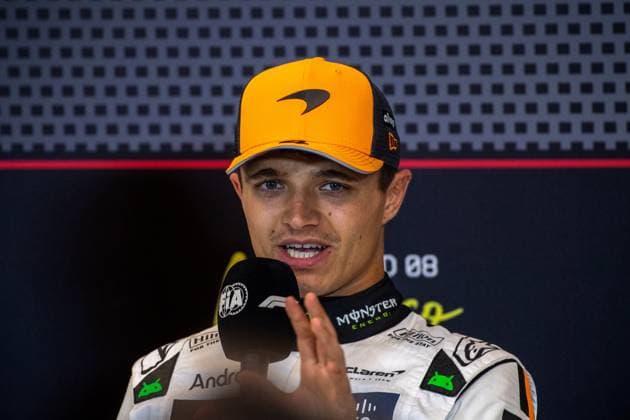 Formel1 GP Monaco Sonntag, 25.05.2025 Lando Norris 4, McLaren Formula 1 Team in der Pressekonferenz; Formel1 GP Monaco Sonntag, 25.05.2025 Copyright: xBEAUTIFULxSPORTS Erlhofx