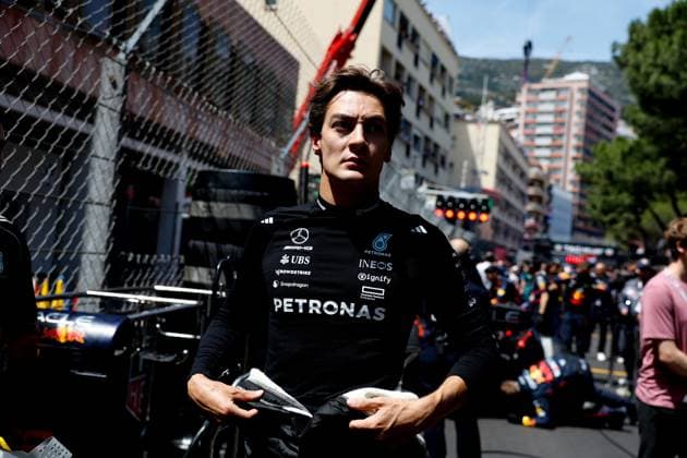 63 George Russell (GBR, Mercedes-AMG Petronas F1 Team), F1 Grand Prix of Monaco at Circuit de Monaco on May 25, 2025 in Monte-Carlo, Monaco. (Photo by HOCH ZWEI) Monte-Carlo Monaco