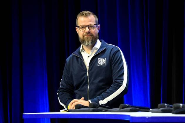 DEU, DFL, 2. FBL, Hertha BSC, Mitgliederversammlung, 25.05.2025, Messe Berlin, Berlin, DEU, DFL, 2. FBL, Hertha BSC, Mitgliederversammlung, im Bild Praesident Fabian Drescher (Hertha BSC Berlin) DFL - regulations prohibit any use of Photographs as image sequences and or quasi-video