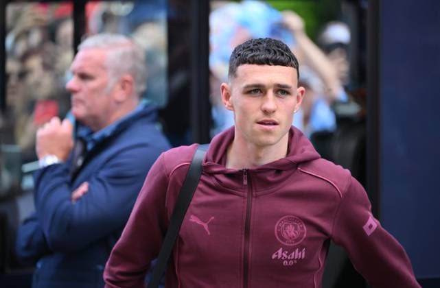 Football - 2024 2025 Premier League - Fulham vs Manchester City - Craven Cottage - Sunday 25th May 2025. Manchester City s Phil Foden arrives at the stadium. COLORSPORT Ashley Western