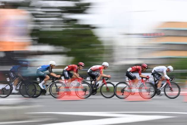 Ambience shot, (L-R) Rui Udagawa (ART), Jo Hashikawa (ART), Toki Sawada (BLZ), Wouter Toussaint (WNR), Junsei Tani (BLZ), Maxence Place (WNR), MAY 25, 2025 - Cycling : Tour of Japan 2025 8th stage Speed Channel Tokyo in Tokyo, Japan. Noxthirdxpartyxsales  (291779946)