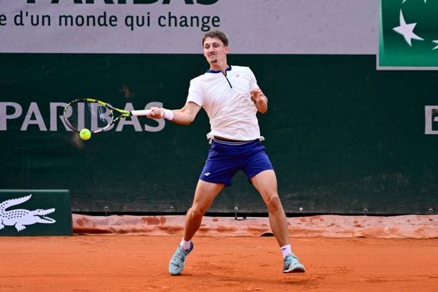 TENNIS : Roland Garros 2025 - Internationaux de France - 26 05 2025 Ugo Blanchet ( France ) during the 2025 French Open at Roland Garros on May 26, 2025 in Paris, France. ( Photo Dante Badano PSNewz ) - ParisFrance  Copyright: xx