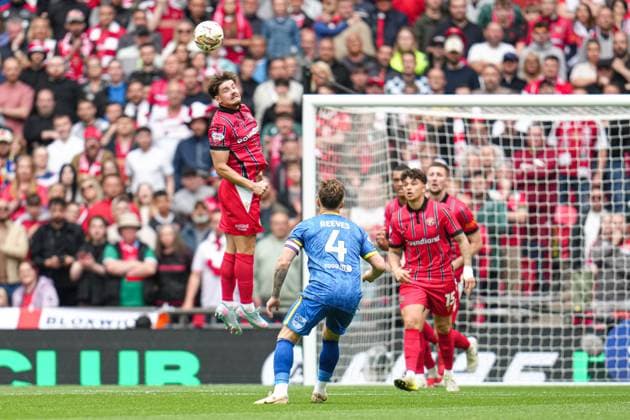 Sky Bet League 2 Playoff Final AFC Wimbledon v Walsall during the Sky Bet League 2 Playoff Final match AFC Wimbledon vs Walsall at Wembley Stadium, London, United Kingdom, 26th May 2025 (Photo by Harvey Murphy News Images) Copyright: xHarveyxMurphy NewsxImagesx