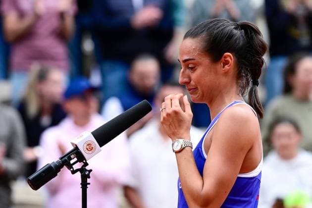 TENNIS : Roland Garros 2025 - Internationaux de France - 26 05 2025 Caroline Garcia ( France ) during the 2025 French Open at Roland Garros on May 26, 2025 in Paris, France. ( Photo Dante Badano PSNewz ) - ParisFrance  Copyright: xx
