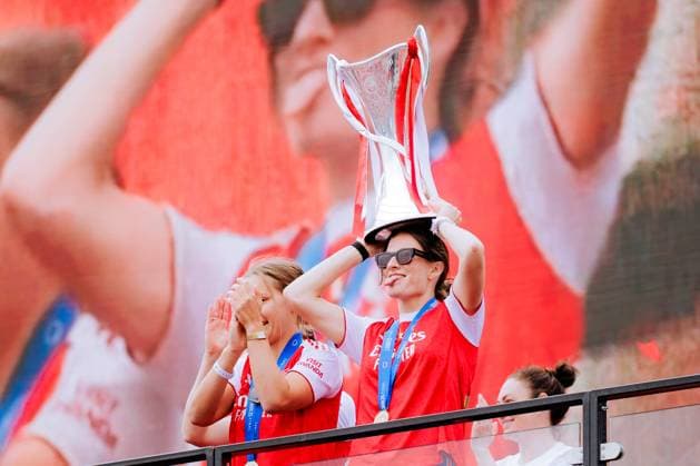 Laia Codina (5 Arsenal) during the UEFA Womens Champions League Arsenal Trophy Lift at Emirates Stadium in London, England. (Pauline FIGUET SPP) Copyright: xPaulinexFIGUETx xSPPx spp-en-PaFiSp-PF_ARS3354