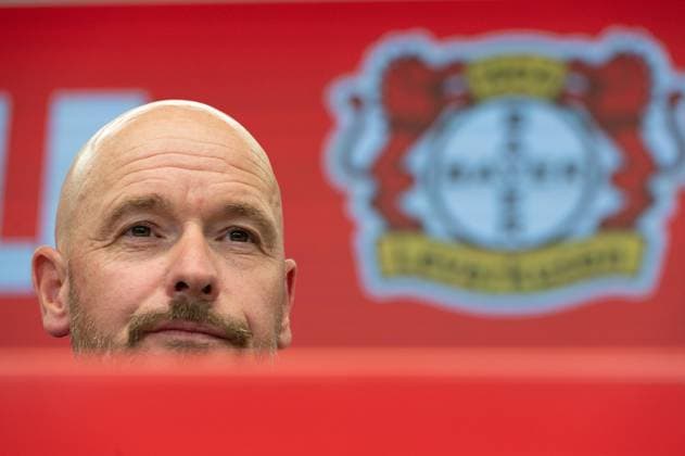 Erik TEN HAG, neuer Chefftrainer, Portraet, Porträt, Portrait, Angeschnittenes Einzelbild, Einzelmotiv, Vorstellung von Erik TEN HAG als neuer Trainer von Bayer Leverkusen. 26.05.2025 in der Bayarena Leverkusen, Â