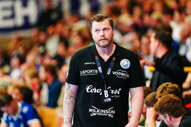 Arnor Thor Gunnarsson (Bergischer HC, Trainer) GER, VfL Luebeck-Schwartau vs. Bergischer HC, Handball, 2. Bundesliga, Spieltag 32, Saison 2024 2025, 26.05.2025 GER, VfL Luebeck-Schwartau vs. Bergischer HC, Handball, 2. Bundesliga, Spieltag 32, Saison 2024 2025, 26.05.2025 Luebeck