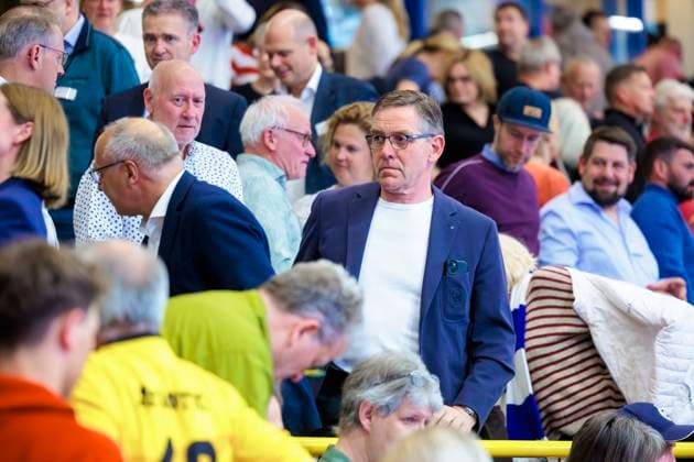 Bundestrainer Alfred Gislason im Publikum. VfL Luebeck-Schwartau vs. Bergischer HC, Handball, 2. Bundesliga, 26.05.25 Luebeck Schleswig-Holstein Germany