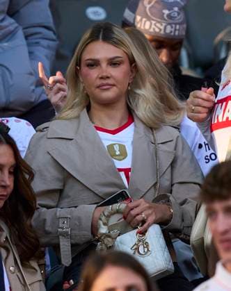 Maximilian Mittelstädt, VFB 7 Ehefrau Lea Prinz during the Final DFB-Pokal, German Football Trophy of the match between VFB STUTTGART - DSC ARMINIA BIELEFELD 4-2 on May 24, 2025 in Berlin, Germany.