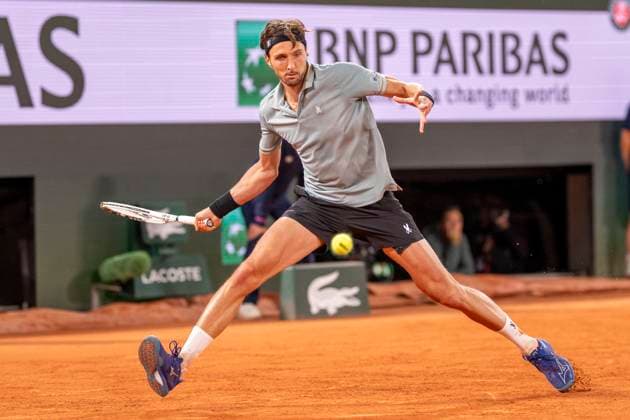 Roland Garros France - May 26, 2025: Arthur Rinderknech during the match between Arthur Rinderknech (FRA) and Jannik Sinner (ITA) valid for the Roland Garros 2025 tournament held in Paris, IF. ((6257) SPP) Copyright: x(6257)x xSPPx spp-en-6-FA_RMFC_26052514364