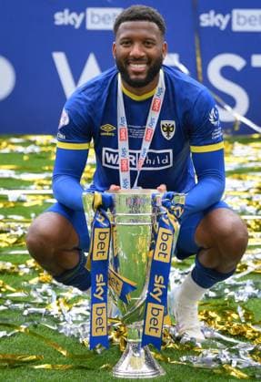 Football - 2024 2025 EFL Sky Bet League Two - Play-Offs - Final - AFC Wimbledon vs Walsall - Wembley Stadium - Monday 26th May 2025. AFC Wimbledon s Myles Hippolyte. COLORSPORT Ashley Western 