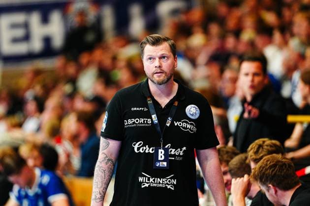 Arnor Thor Gunnarsson (Bergischer HC, Trainer) GER, VfL Luebeck-Schwartau vs. Bergischer HC, Handball, 2. Bundesliga, Spieltag 32, Saison 2024 2025, 26.05.2025 GER, VfL Luebeck-Schwartau vs. Bergischer HC, Handball, 2. Bundesliga, Spieltag 32, Saison 2024 2025, 26.05.2025 Luebeck