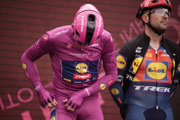 Pedersen Mads of Lidl-Trek cyclamen jersey during the stage 16 of the Giro d™Italia from Piazzola sul Brenta to San Valentino (Brentonico), Italy - Tuesday, May 27, 2025. - cycling.  Copyright: xMarcoxAlpozzi LaPressex