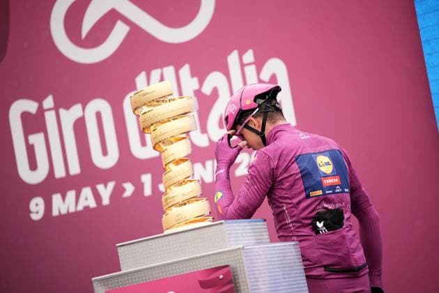 Pedersen Mads of Lidl-Trek cyclamen jersey during the stage 16 of the Giro d™Italia from Piazzola sul Brenta to San Valentino (Brentonico), Italy - Tuesday, May 27, 2025. - cycling.  Copyright: xMarcoxAlpozzi LaPressex