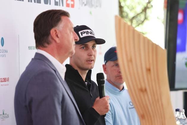 GOLF - Austrian Alpine Open HENNDORF,AUSTRIA,27.MAY.25 - GOLF - DP World Tour, Austrian Alpine Open, press conference, PK, Pressekonferenz Image shows Matthias Schwab (AUT).  GEPAxpictures xMathiasxMandl
