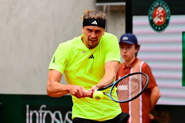TENNIS : Roland Garros 2025 - Internationaux de France - 27 05 2025 Alexander Zverev ( Germany ) during the 2025 French Open at Roland Garros on May 27, 2025 in Paris, France. ( Photo Dante Badano PSNewz ) - ParisFrance  Copyright: xx