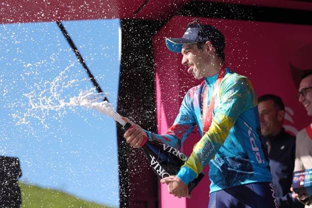 Scaroni Christian of Xds Astana Team winner of the stage during the stage 16 of the Giro d™Italia from Piazzola sul Brenta to San Valentino (Brentonico), Italy - Tuesday, May 27, 2025. - cycling.  Copyright: xGianxMattiaxD Alberto LaPressex