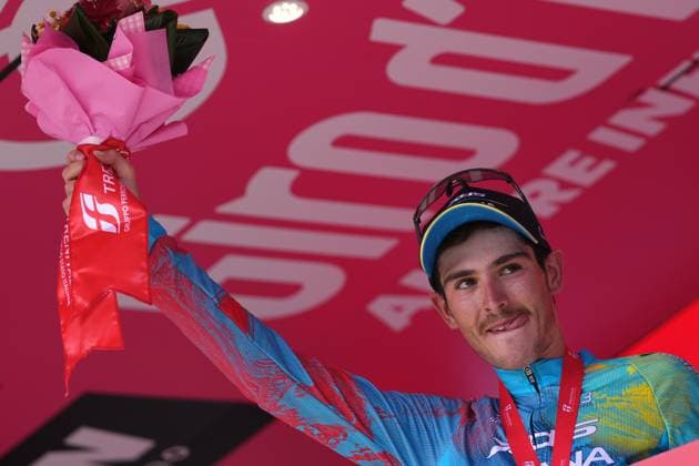 Sport Bilder des Tages Scaroni Christian of Xds Astana Team winner of the stage during the stage 16 of the Giro d™Italia from Piazzola sul Brenta to San Valentino (Brentonico), Italy - Tuesday, May 27, 2025. - cycling.  Copyright: xGianxMattiaxD Alberto LaPressex