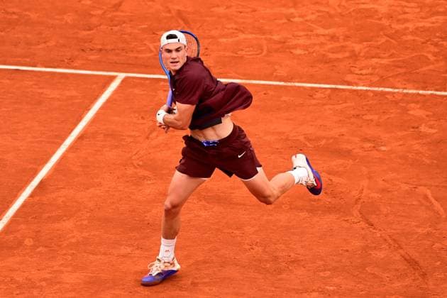 TENNIS : Roland Garros 2025 - Internationaux de France - 27 05 2025 Jack Draper ( United Kingdom ) during the 2025 French Open at Roland Garros on May 27, 2025 in Paris, France. ( Photo Dante Badano PSNewz ) - ParisFrance  Copyright: xx