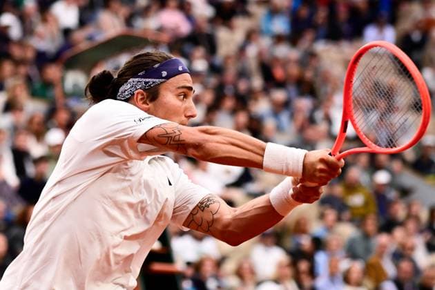 TENNIS : Roland Garros 2025 - Internationaux de France - 27 05 2025 Mattia Bellucci ( Italy ) during the 2025 French Open at Roland Garros on May 27, 2025 in Paris, France. ( Photo Dante Badano PSNewz ) - ParisFrance  Copyright: xx