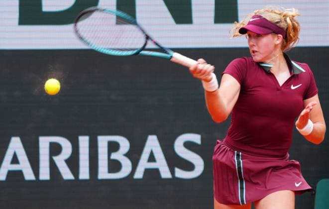 Mirra Andreeva French Open Tennis, Day Three, Tennis, Roland Garros, Paris, France - 27 May 2025 EDITORIAL USE ONLY No use with unauthorised audio, video, data, fixture lists, club league logos or live services. Online in-match use limited to 120 images, no video emulation. No use in betting, games or single club league player publications. Copyright: xJavierxGarcia Shutterstockx 15314625eq