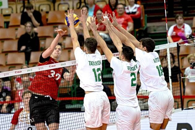 KATOWICE 28.05.2025 MECZ SIATKARZY --- TURNIEJ SILESIA CUP: MECZ BULGARIA - NIEMCY --- MENS VOLLEYBALL MATCH: BULGARIA - GERMANY N Z THEO MOHWINKEL GEORGI TATAROV KRASIMIR GEORGIEV FOT. PAWEL PIOTROWSKI 400MM.PL NEWSPIX.PL --- newspix.pl 