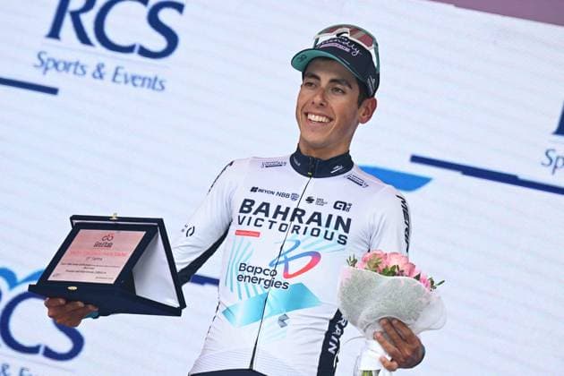 28-05-2025 Giro D italia; Tappa 17 San Michele All adige - Bormio; 2025, Bahrain - Victorious; Pantani, Marco; Eulalio, Afonso; Bormio; 