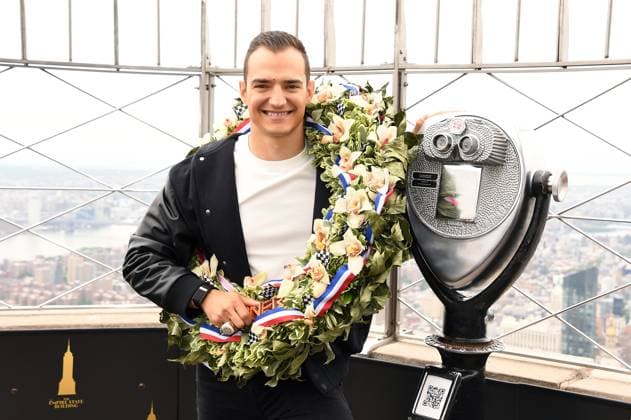 Sport Themen der Woche KW22 Sport Bilder des Tages NEW YORK, NY - MAY 28: Alex Palou visits the Empire State Building to Celebrate his 2025 INDY 500 Victory on May 28, 2025 in New York City. Copyright: xx