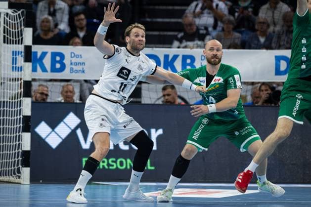 DAIKIN HBL: THW Kiel vs SC DHfK Leipzig; 28.05.25 Kampf am Kreis Petter Overby (Nr.11, THW Kiel) gegen Moritz Preuss (Nr.24, SC DHfK Leipzig) DAIKIN HBL: THW Kiel vs SC DHfK Leipzig, Wunderino Arena am 28.05.25 Copyright: xBEAUTIFULxSPORTS MarioxM.xKobergx