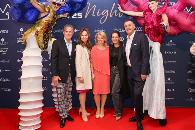 GOLF - Austrian Alpine Open HENNDORF,AUSTRIA,28.MAY.25 - GOLF - DP World Tour, Austrian Alpine Open Night, Golfclub Gut Altentann. Image shows Edwin Weindorfer (CEO Golf Enterprises) and guests.  GEPAxpictures xMathiasxMandl
