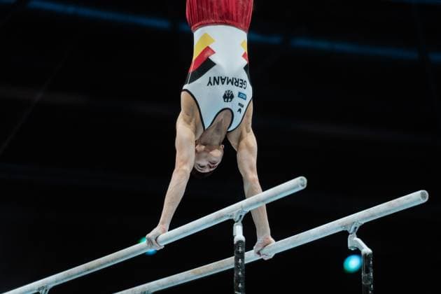Bilder des Jahres 2025, Sport 05 Mai Sport Bilder des Tages Leipzig, Germany, May 28th 2025 Timo Eder (GER) at the parallel bars session during the Mixed Team Final Artistic at the Gymnastics European Championships in Leipzig, Germany. (Gabor Baumgarten SPP)  Copyright: xGaborxBaumgartenx xSPPx spp-en-GaBaSp-Gymnastics Europeans Mixed Team_2025_Gabor_Baumgarten-03326