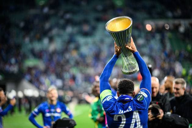 Sport Themen der Woche KW22 Sport Bilder des Tages WROCLAW, POLAND - 28 MAY, 2025: Reece James - The final match UEFA Europa Conference League Real Betis vs Chelsea FC at Wroclaw Stadium.  Copyright: xVitaliixKliuievx