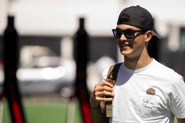 BARCELONA - Oliver Bearman (Haas) on arrival at the Circuit de Barcelona-Catalunya for the media day ahead of the Spanish Grand Prix. ANP SANDER KING xVIxANPxSportx xxANPxIVx 528948966 originalFilename: 528948966.jpg