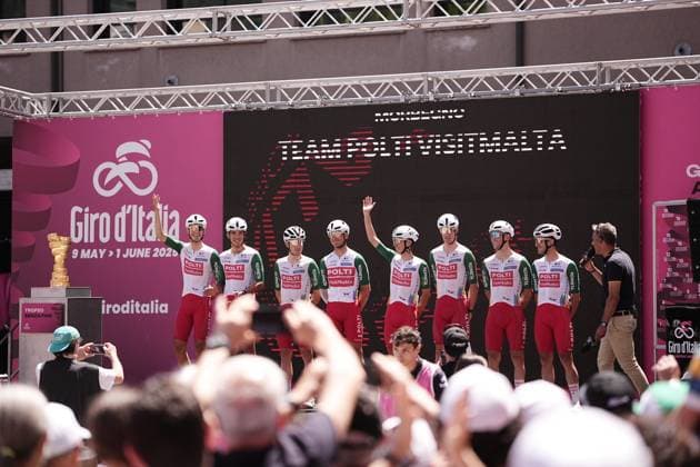 Team Polti Visitmalta before the stage 18 of the Giro d™Italia from Morbegno to Cesano Maderno, Italy - Thursday, May 29, 2025. - cycling.  Copyright: xMarcoxAlpozzi LaPressex