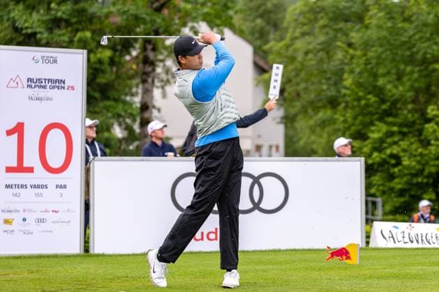 29.05.2025, Golf Club Gut Altentann, Henndorf am Wallersee, AUT, DP World Tour, Austrian Golf Open 2025, im Bild Wenyi Ding (CHN) Wenyi Ding (CHN) during the Austrian Golf Open of the DP World Tour at the Golf Club Gut Altentann in Henndorf am Wallersee, Austria on 2025 05 29. Expa Henndorf am Wallersee