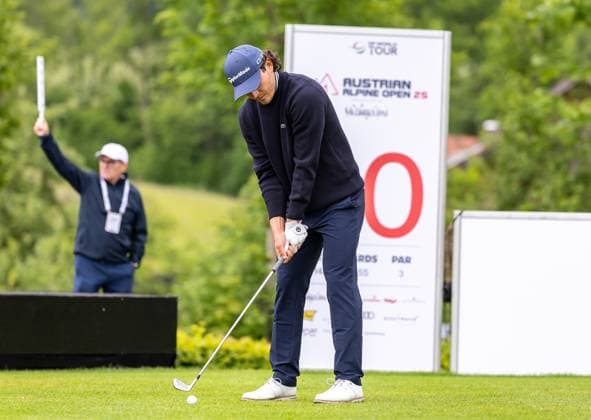 29.05.2025, Golf Club Gut Altentann, Henndorf am Wallersee, AUT, DP World Tour, Austrian Golf Open 2025, im Bild Maximilian Steinlechner (AUT) Maximilian Steinlechner of Austria during the Austrian Golf Open of the DP World Tour at the Golf Club Gut Altentann in Henndorf am Wallersee, Austria on 2025 05 29. Expa Henndorf am Wallersee