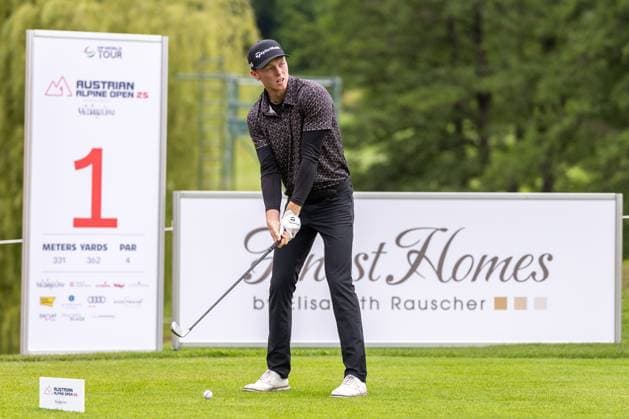 29.05.2025, Golf Club Gut Altentann, Henndorf am Wallersee, AUT, DP World Tour, Austrian Golf Open 2025, im Bild Ryggs Johnston (USA) Ryggs Johnston (USA) during the Austrian Golf Open of the DP World Tour at the Golf Club Gut Altentann in Henndorf am Wallersee, Austria on 2025 05 29. Expa Henndorf am Wallersee
