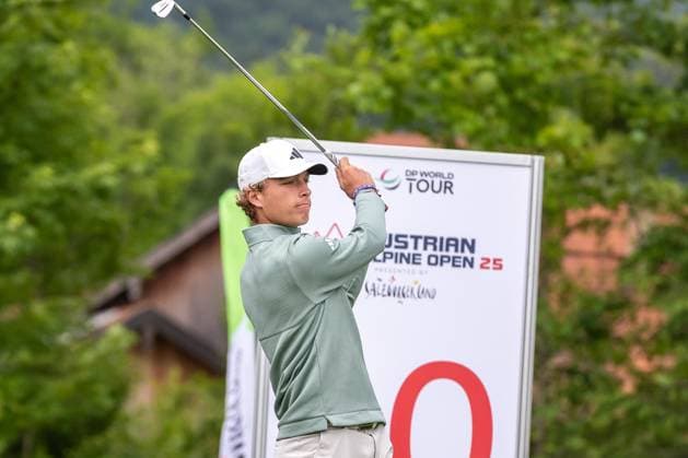 29.05.2025, Golf Club Gut Altentann, Henndorf am Wallersee, AUT, DP World Tour, Austrian Golf Open 2025, im Bild Tiger Christensen (GER) Tiger Christensen (GER) during the Austrian Golf Open of the DP World Tour at the Golf Club Gut Altentann in Henndorf am Wallersee, Austria on 2025 05 29. Expa Henndorf am Wallersee